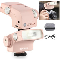 JINBEI 25W Hi-5 retro blykstės fotoaparato Speedlite GN16 su S1/S2 foto jautriais režimais CCT 6000K±200K įmontuota 