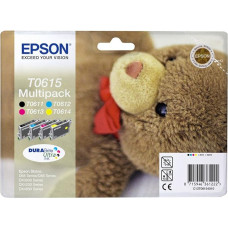 Epson Original T0615 Black and Colour Multipack Ink Cartridges (4 DuraBrite Ultra Inks - T0611 Black, T0612 Cyan, T0613 Magenta, T0614 Yellow)