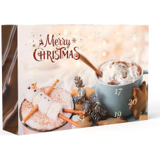 C&T Drinking Chocolate & Cocoa Advent Calendar 2023 (No2), 24 Varieties of Real Italian Drinking Chocolate with Refinement Tips, Drinking Chocolate Christmas Calendar