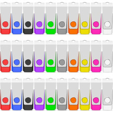 TEWENE USB atmintinė 8 GB, 50 dalių rinkinys, USB atmintinė, greitaeigė USB 2.0, įvairiaspalvė, pasukama