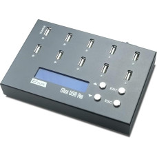 EZ DUPE USB Duplicator for 1 to 9 USB Devices - Standalone USB 2.0/3.0/3.1 Flash Media Thumb Drive/USB Hard Drive, Compact Cloner, Copier and Eraser (1-9 Mini USB Pro)