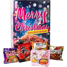 Ramen XXL Advent Calendar 2024, 24 Delicious Instant Noodles Including Samyang Buldak, Carbonara & Hot Chicken, Delicious Gift for Ramen and Spice Lovers