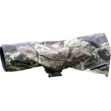 Rainsleeve cover for camera lenses. Medium size in an attractive leaf pattern material