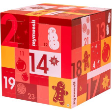 mymuesli Cereal Advent Calendar 2024 - 24 x Different Organic Cereals in 2Go Serving Cup - For Healthy Breakfast in Organic Quality & No Palm Oil - Gift for Women, Men and Families