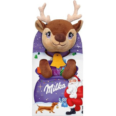 Milka Plush Toy Magic Mix 1 x 96g, Cuddly Toy and Christmas Chocolate, Three Random Designs