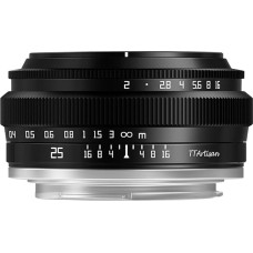 TTArtisan APS-C 25mm F2 metalinis dėklas, suderinamas su M43 laikikliu - juodas