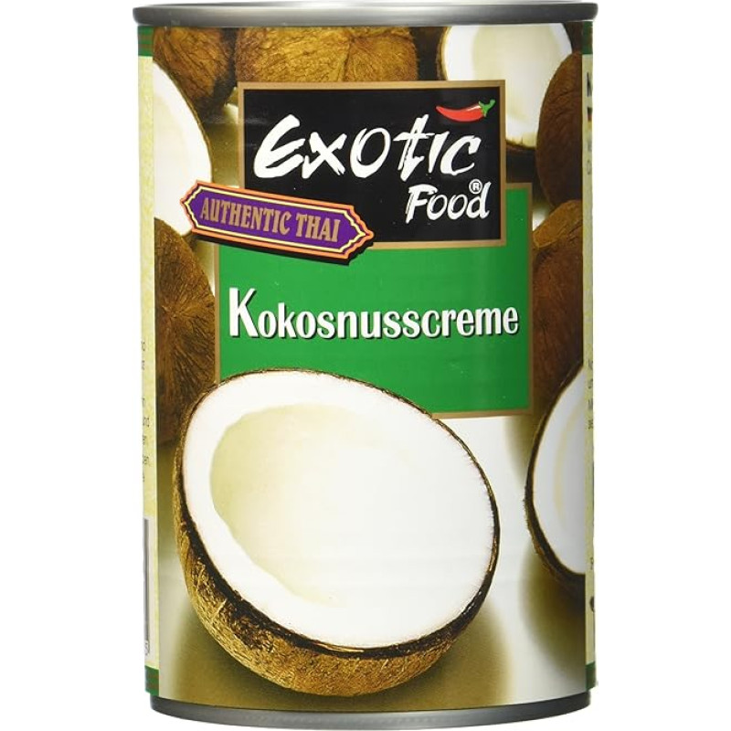 Exotic Food Coconut Cream, Fat Content: Approx. 22%, 400 ml (1 x 400 ml Pack)