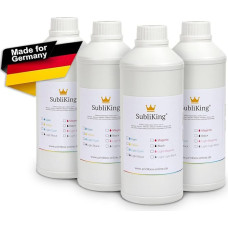 Subliking 4 x 250 ml sublimation ink (CMYK set) for textile printing/transfer printing/sublimation