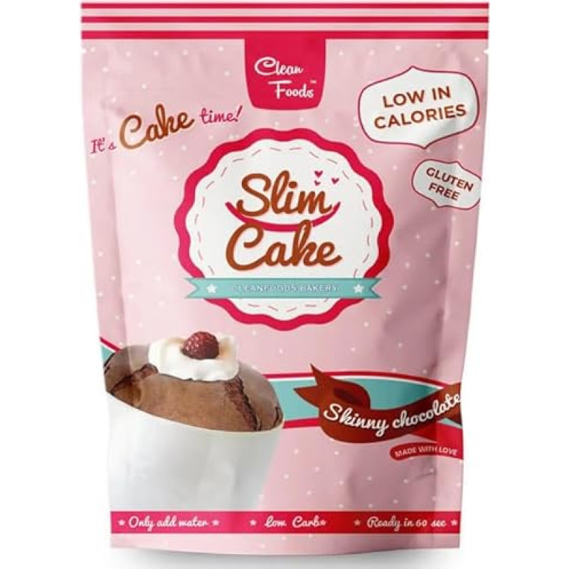 CleanFoods SlimCake 67 Calories Cup Cake l Chocolate Flavour l 5 Cup Cakes I Konjac Glucomannan I Gluten Free I Sugar Free I Prepared in 60 Seconds l Mugcake