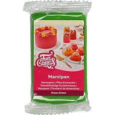 FunCakes Almond Sugar Dough (Dutch Marzipan) Grass Green: Easy to Use and Smooth, Perfect for Decorating Cakes, Halal, Kosher and Gluten Free, 250g