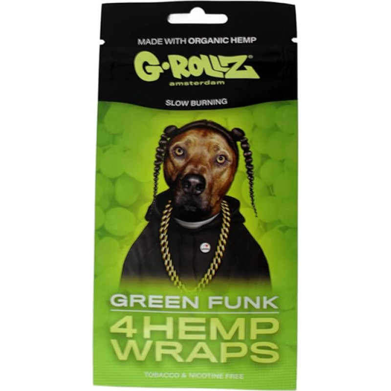 G-Rollz Green Funk Hemp Wraps, 4 Blunts