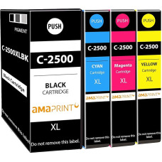 Amaprint 4 XL Cartridges Compatible with Canon PGI 2500XL Suitable for Canon Maxify IB4000 IB4050 IB4100 IB4150 MB5000 MB5050 MB5100 MB5150 MB5155 MB5300 MB5350 MB5400 5450 MB5455