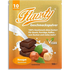 Flavsty® Flavour Powder Nougat Sample 50 g Bag (10 Servings) Vegan Flavour Powder without Sugar - Flavour Powder