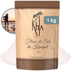 Khla - Fleur de Sel druska iš Kampoto 1 kg -100% natūrali jūros druska - virtuvės prieskonių ingredientas - tiesiogiai iš gamintojo - pilka druska - gurmaniška keltų jūros druska - kilmė Kambodža