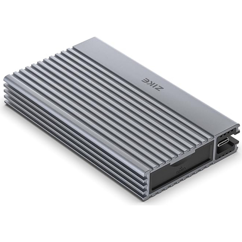 ZIKE 40Gbps M.2 NVMe SSD Enclosure USB4.0 up to 3811MB/s Aluminium Case Z666, Compatible with Thunderbolt4 M.2 M-Key 2280, USB4 USB3.2 Gen2/Gen1 PCI-E Gen 4x4 Tool-Free Installation