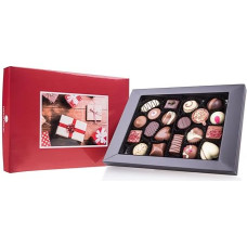 Postcard Grand - Red 20 Chocolates in a Box with a Christmas Picture | Gift Idea | Chocolate | Christmas | Woman | Women | Man | Men | Christmas Chocolate | Nicolaus