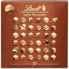 Lindt Nougat Mini Chocolate Pralines | 165 g | Box of 36 Chocolates in 9 Selected Exquisite Varieties | Chocolate Gift | Pack of 1