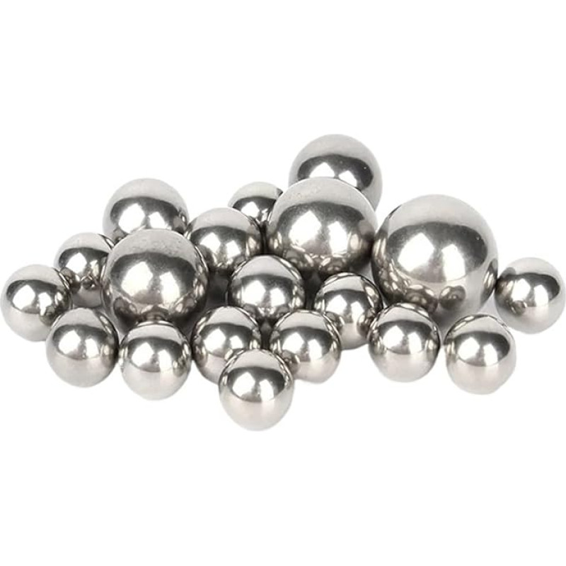 Aqxypas 10–50 Stück Massive Kugeln aus Edelstahl 304, Durchmesser 0,5/0,8/1/1,1/1,2/1,5/2/2,381/2,5/3/3,5/4–23 mm, Präzisionskugeln aus glattem Lagerstahl(10pcs,14mm)