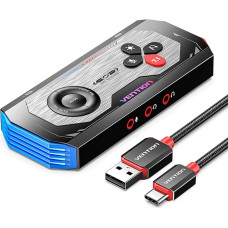 VENTION USB 7.1 garso kortelė Išorinis žaidimų DAC, 7.1 virtualus erdvinis garsas, 24bit/192KHz, RGB apšvietimo sistema, žaidimų garso stiprintuvas, suderinamas su PS5, PS4, Xbox One, Switch, PC, ausinėmis