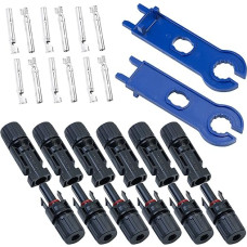 revolt Saulės kolektoriaus kištukas: 26 vnt. Saulės kolektoriaus kištuko jungčių rinkinys su užspaudimo įrankiu, IP67 (PV kištukas)