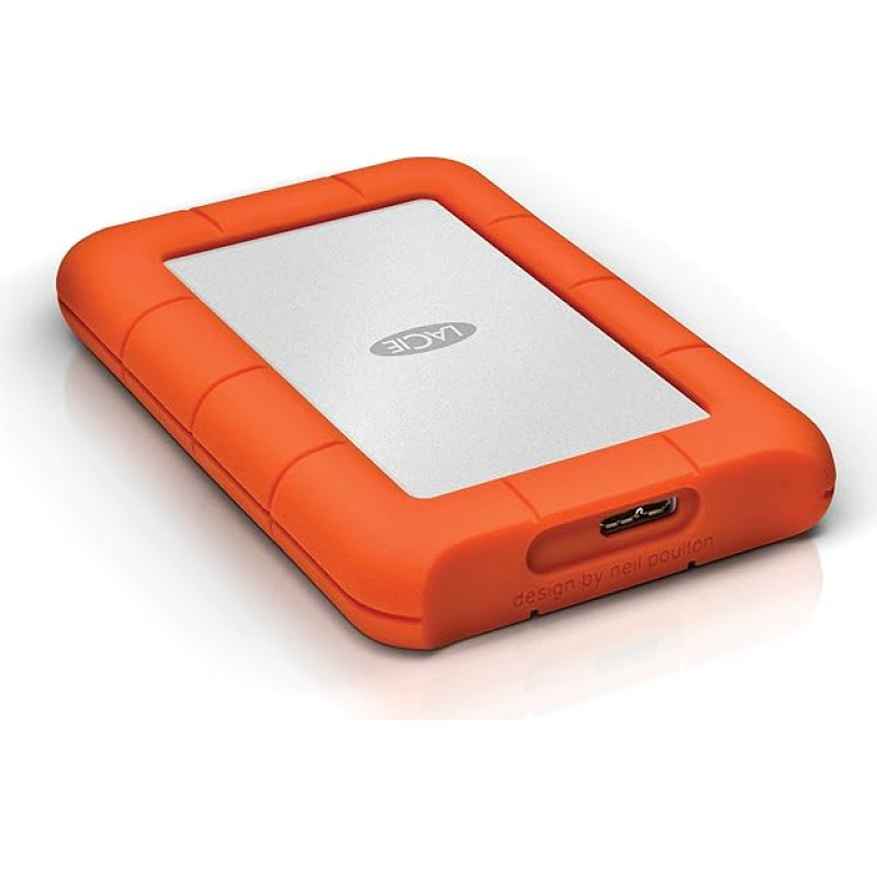 LaCie Rugged Mini 1 TB išorinė laikmena 1 TB 2.5 Zoll, USB 3.0, Mac ir PC, 2 metų duomenų gelbėjimo paslauga, Modellnr.: LAC301558