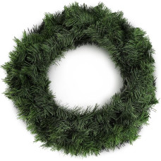 KADAX Kalėdų vainikas iš PVC plastiko, Kalėdų vainikas durims, Advento vainikas, Kalėdų vainikas durims, dirbtinis eglės vainikas, stalo vainikas (Lisa 45 cm)