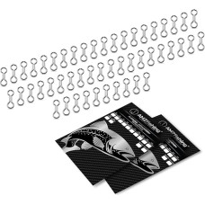 AMZfishing® 50 arba 100 švininių liejimo kilpų Paprastos arba ilgos švininės liejimo kilpos Masalo kilpos Švininės kilpos Švininės kilpos Švininės žvejybos kilpos Žvejybos švinas Žvejybos švinas Žvejybos švinas (a: 1 pakuotė po 50 plieno)