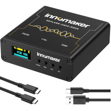 HIFI USB DAC/Headset Amplifier, ES9038Q2M High Resolution up to PCM 32 bit/768 kHz or DSD256, Audio Spectrum FFT Display, USB Audio Interface for PC/Laptops/SBC, Not Supported on Mac OS