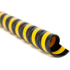 Safeplast Duo Safe Spiral Hydraulic Hose Protection Spiral Diameter 32 mm - Protection for Hydraulic Hoses and Cables, UV-Resistant, Abrasion-Resistant and Flexible Cable Spiral, Black/Yellow, 5 m