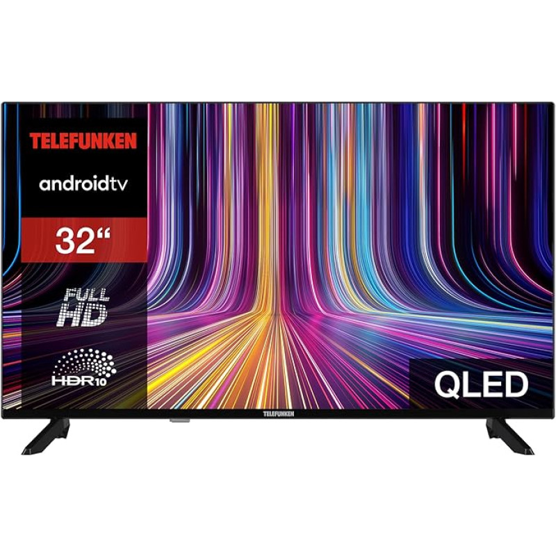 Telefunken QLED TV 32 Inch TV Full HD Android Smart TV (HDR, Triple Tuner, Bluetooth) QF32AN750S