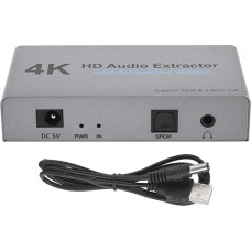 4K HD Audio Extractor Converter Audio Extractor High Resolution Splitter Converter Audio Separator Headphone Amplifier for Laptops Computer Amplifier Headphones TV