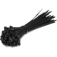 Pakuotė 500 kabelių raiščių, juodi, 150 x 4,6 mm, tvirtinimo raiščiai, plastikiniai kabelių tvarkytuvai, raiščiai, savaime užsifiksuojantys kabelių raiščiai, atsparūs UV spinduliams, atsparūs karščiui, kabelių tvirtinimas sode, dirbtuvėse