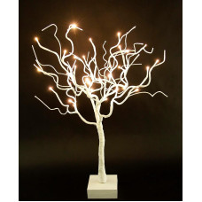 X-Mas LED Decorative Tree with Wooden Base Light Tree Christmas Tree Birch Tree Artificial Tree Christmas Decoration Table Decoration Christmas Decoration Christmas Decoration