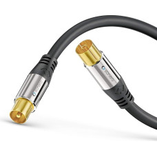 sonero® Premium TV Antennenkabel / Koaxialkabel, 10,0m, schwarz