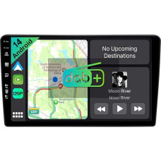 YUNTX [DAB-4G+64G] Android 14 Car Radio for Opel Astra Zafira Corsa Signum Twintop [Integrated DAB+/CarPlay/Android Car/DSP/GPS]-9 Inch IPS 2.5D Touch Screen Mic + Camera USB/MirrorLink/Bluetooth 5.0