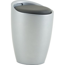 IDIMEX Stool Work Stool Bathroom Stool Storage Stool with Storage Space and Seat Cushion in Grey