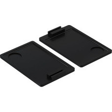 Bambus-Sofa-Tablett, Couch-Armlehnentisch, Clip-On-Armlehnentablett für breite Couch, faltbares Tablett mit 360°-Handyhalterung, Coucharm-Tablett zum Essen/Getränke/Snacks/Fernbedienung, 2 Stück