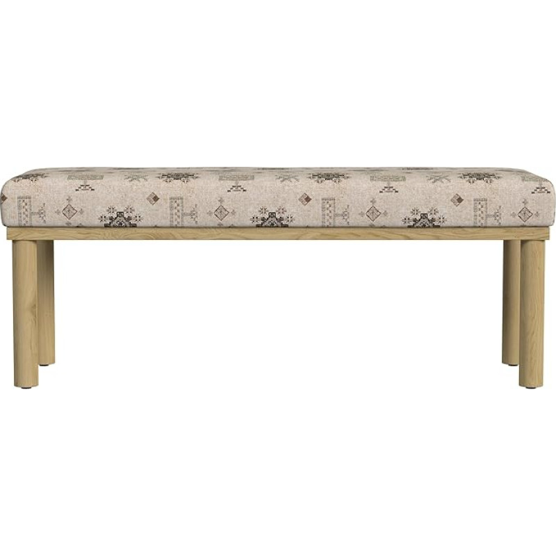 HomePop Oslo Decorative Bench - Cream Modern Global Pattern
