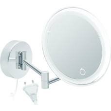 Libaro Siena LED Cosmetic Mirror Magnifying Mirror 7x Wall Mounted Dimmer Function Auto-Off (with White Cable)