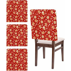 TweetyBed Stuhlhussen mit Weihnachtsmotiv, Motiv: Küchendekoration, 4er-Set