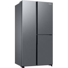 Samsung Side-by-Side Fridge with Freezer, 178 cm, 645 L Total Volume, 242 L Freezer, AI Energy Mode, Inner Beverage Centre, Fresh Water Connection, Stainless Steel Look, RH6ACG892DS9EG