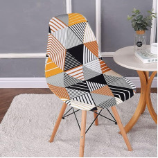 Mateju Stretch Moderne Shell Stuhlhussen 1 2 4 6 8er Schonbezüge Skandinavisch Stuhlbezug Waschbar Bezug für Esszimmerstühle Küche Hochzeit Büro Bankette Partys Deko (8pcs,braune Streifen)