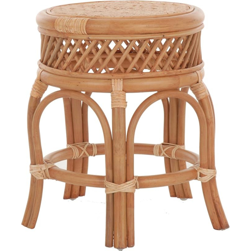 Korb-Outlet Tvirtas rotango taburetė 5 kojų taburetė / rotango taburetė Gėlių taburetė Kojų taburetė Augalų taburetė (terakota)