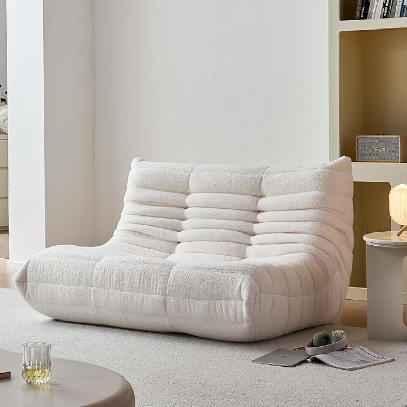 Bean Bag kėdė, Loveseat atminties putų Bean Bag sofa didelis Bean Bag kėdė suaugusiems, 2 vietų Bean Bag kėdės paaugliams su didelio tankio, patogus putų, Bean Bag gyvenamasis kambarys