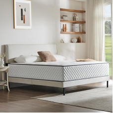 Sleremind Matratze, King-Matratze, Hybridmatratze mit 7-Zonen-Federn, mittelfest mit Druckreduzierungstechnologie (150 × 200 × 22 cm)