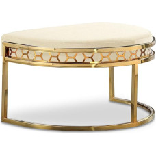 Menzzo Honey Stool & Bench, Velour, Beige, L75 x W50 x H41