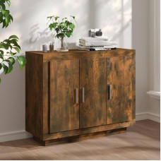Homgoday Sideboard rūkytas ąžuolas 92 x 35 x 75 cm Medienos medžiaga Šoninė spintelė Sandėliavimo spintelė valgomojo kambariui Svetainės prieškambaris ir virtuvė Namų biuro baldai Bufeto spintelė
