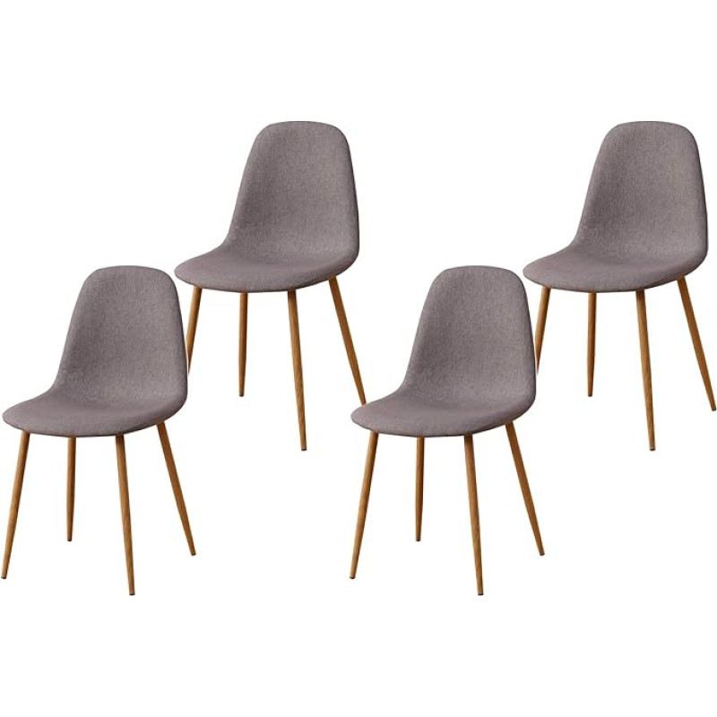 HTI-Line SavannahW Chair Set of 4 Grey