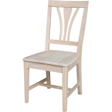 International Concepts 1 pair of FanBack chairs, unpainted