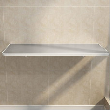 JFUNANQH HängetischKlapptisch aus Edelstahl, einfacher schwimmender klappbarer Laptoptisch, Nicht perforierter Wandschreibtisch, geeignet für Schlafzimmer, Badezimmer, Balkon und mehr (Größ